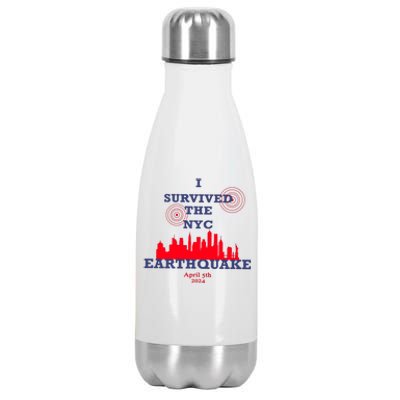 I Survived The Nyc Earthquake Stainless Steel Insulated Water Bottle