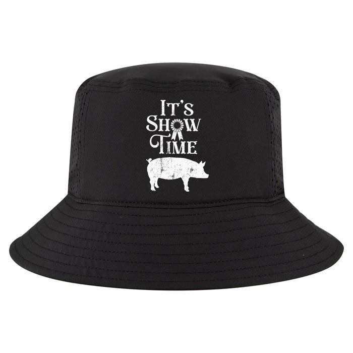 It's Show Time Swine Show Pig Lover County Fair Gift Lt Cool Comfort Performance Bucket Hat