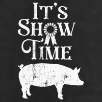 It's Show Time Swine Show Pig Lover County Fair Gift Lt 7 Panel Mesh Trucker Snapback Hat