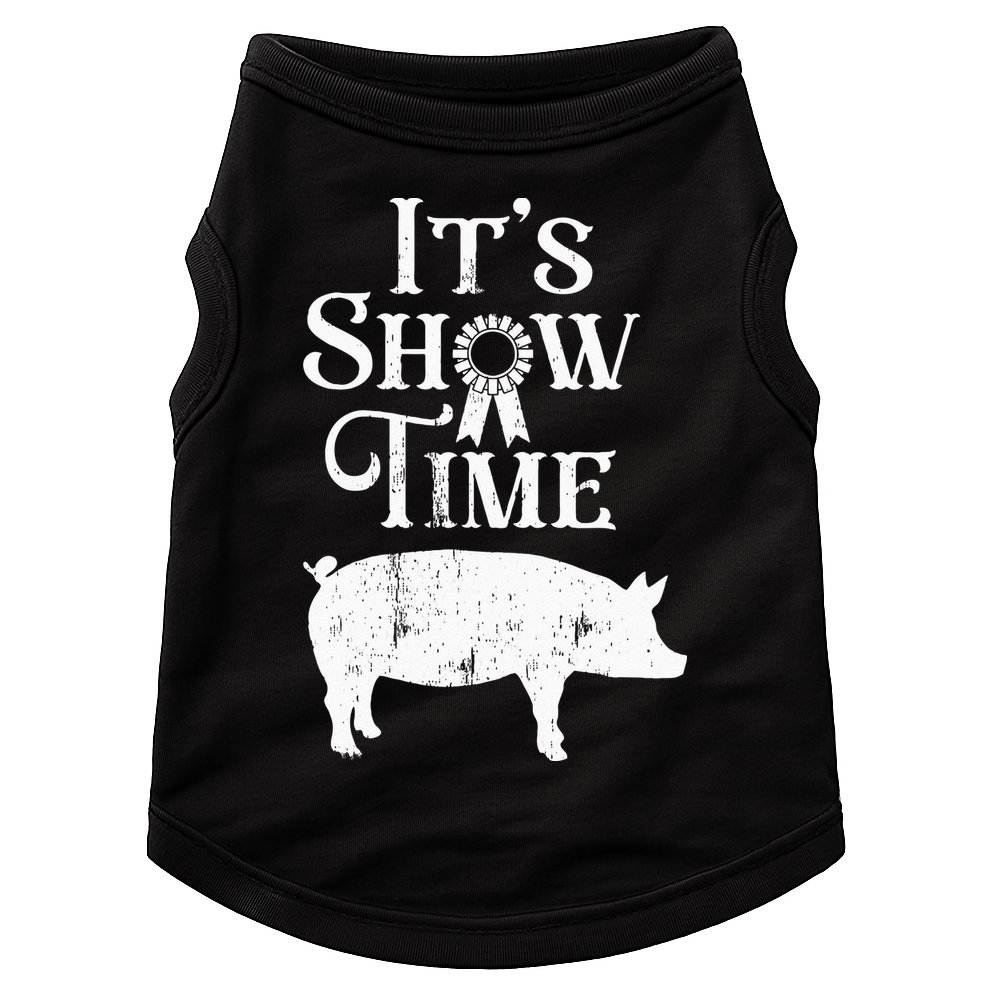 It's Show Time Swine Show Pig Lover County Fair Gift Lt Doggie Tank