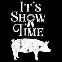 It's Show Time Swine Show Pig Lover County Fair Gift Lt Cooling Performance Crew T-Shirt