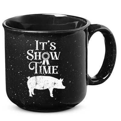 It's Show Time Swine Show Pig Lover County Fair Gift Lt 15oz Campfire Ceramic Mug