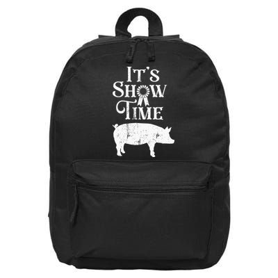 It's Show Time Swine Show Pig Lover County Fair Gift Lt 16 in Basic Backpack