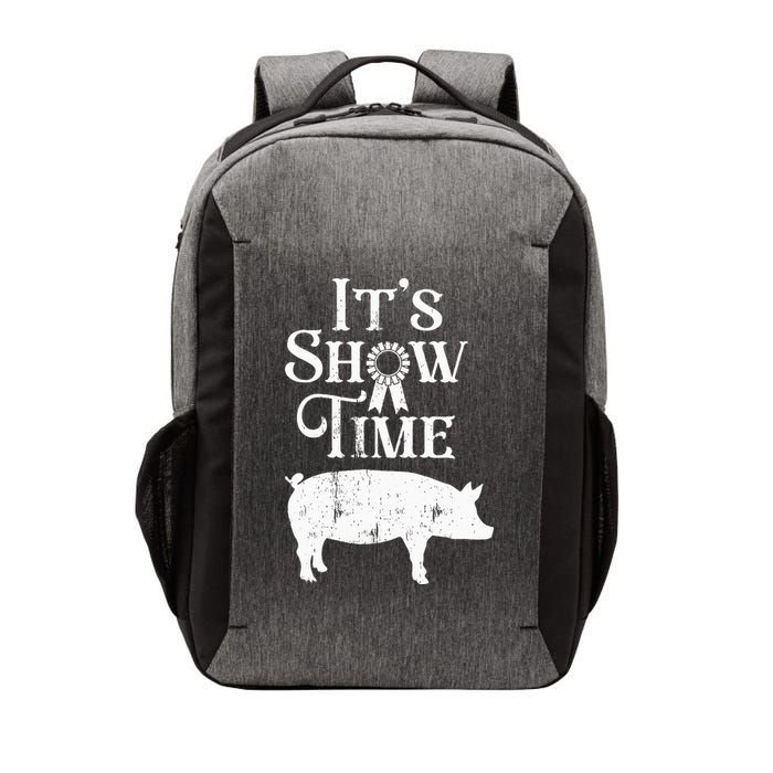 It's Show Time Swine Show Pig Lover County Fair Gift Lt Vector Backpack