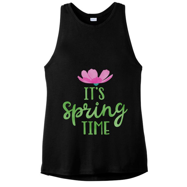 It's Spring Time Flower Ladies PosiCharge Tri-Blend Wicking Tank