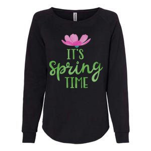 It's Spring Time Flower Womens California Wash Sweatshirt