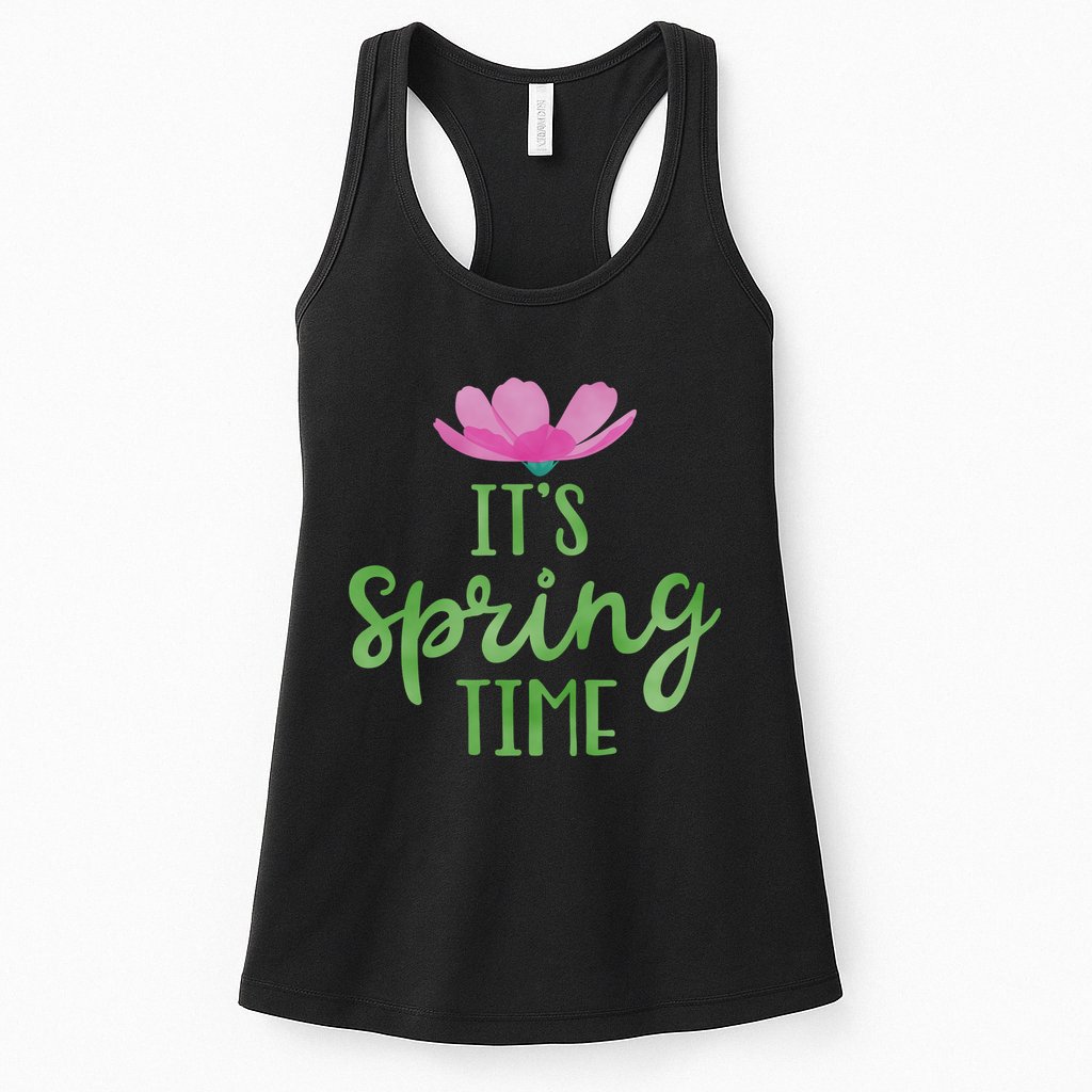 It's Spring Time Flower Womens Tank Top