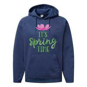 It's Spring Time Flower Performance Fleece Hoodie