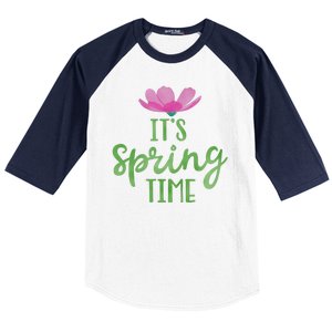 It's Spring Time Flower Baseball Sleeve Shirt