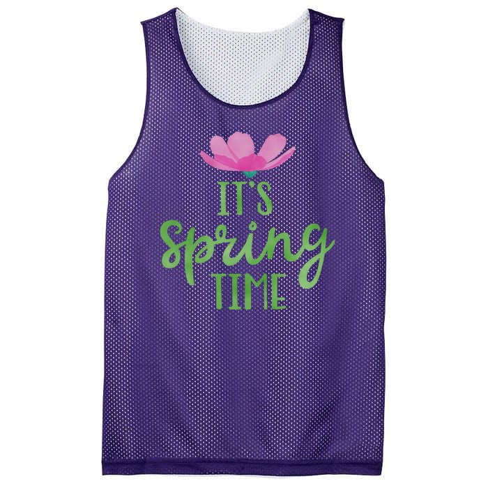 It's Spring Time Flower Mesh Reversible Basketball Jersey Tank