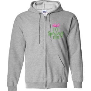 It's Spring Time Flower Full Zip Hoodie