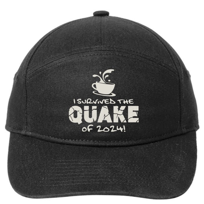 I Survived The Quake Of 2024 7-Panel Snapback Hat