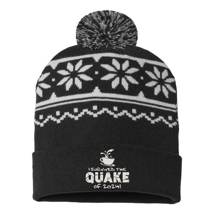 I Survived The Quake Of 2024 USA-Made Snowflake Beanie