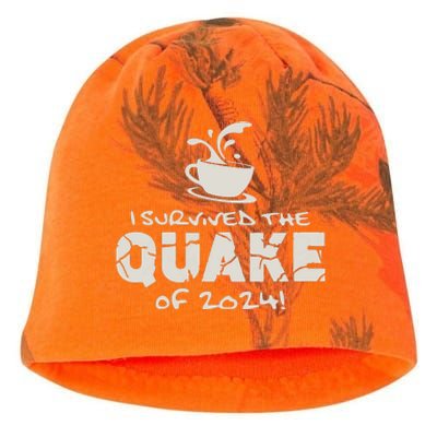 I Survived The Quake Of 2024 Kati - Camo Knit Beanie