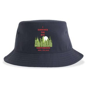 I Survived The Nyc Earthquake Sustainable Bucket Hat