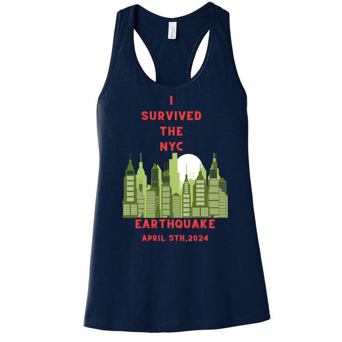 I Survived The Nyc Earthquake Women's Racerback Tank