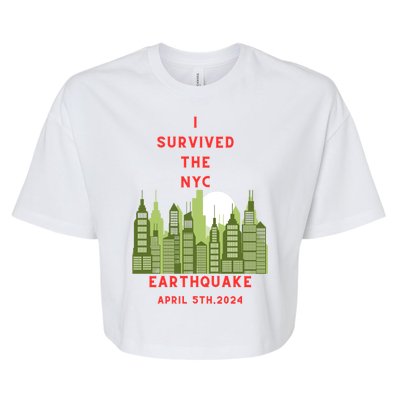 I Survived The Nyc Earthquake Bella+Canvas Jersey Crop Tee