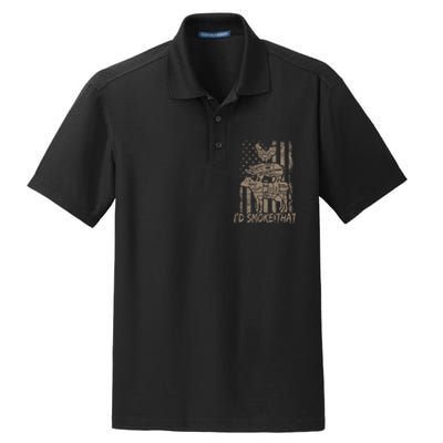 ID Smoke That Funny Retro Bbq Party Smoker Chef Dad Dry Zone Grid Polo