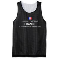 I Support Two Team France And Anyone Who Plays England Mesh Reversible Basketball Jersey Tank