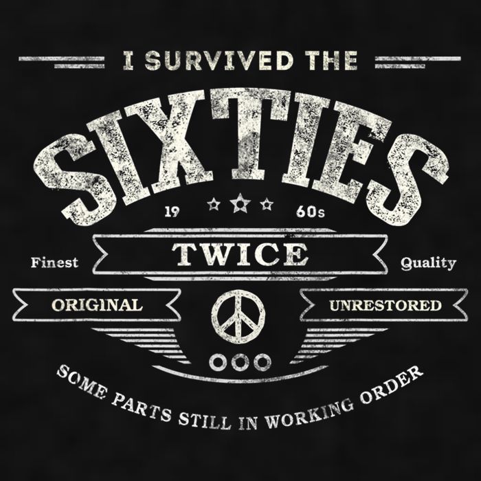 I SURVIVED The SIXTIES TWICE Built In 60s 70th 60th Birthday Ladies PosiCharge Tri-Blend Wicking Tank