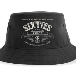 I SURVIVED The SIXTIES TWICE Built In 60s 70th 60th Birthday Sustainable Bucket Hat