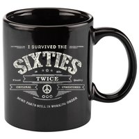 I SURVIVED The SIXTIES TWICE Built In 60s 70th 60th Birthday 11oz C Handle Ceramic Mug