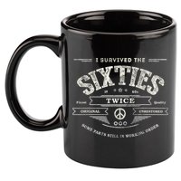 I SURVIVED The SIXTIES TWICE Built In 60s 70th 60th Birthday 11oz C Handle Ceramic Mug