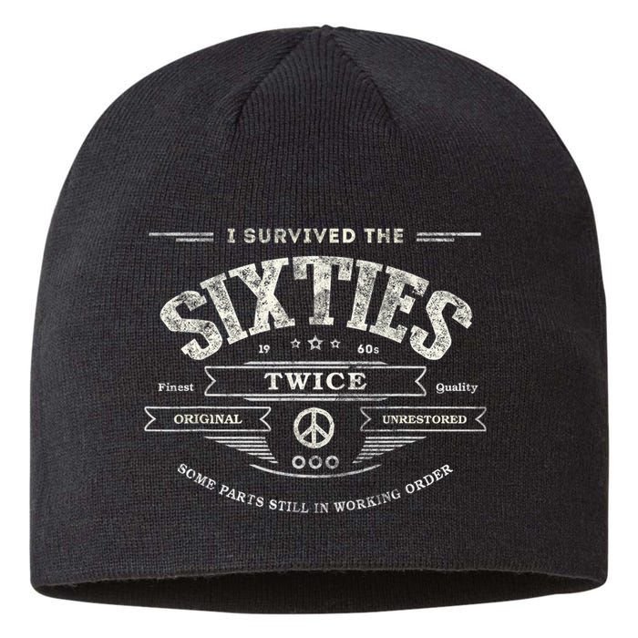 I SURVIVED The SIXTIES TWICE Built In 60s 70th 60th Birthday Sustainable Beanie