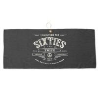 I SURVIVED The SIXTIES TWICE Built In 60s 70th 60th Birthday Large Microfiber Waffle Golf Towel