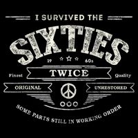 I SURVIVED The SIXTIES TWICE Built In 60s 70th 60th Birthday Poster