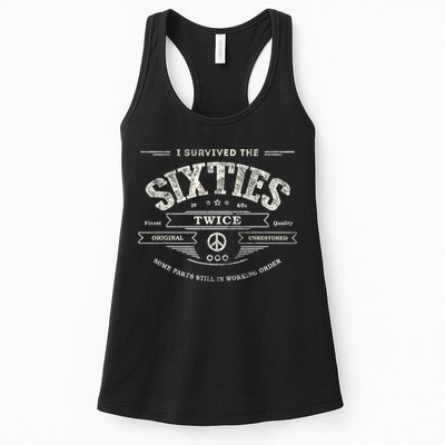 I SURVIVED The SIXTIES TWICE Built In 60s 70th 60th Birthday Womens Tank Top