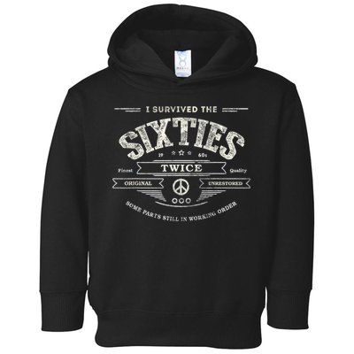 I SURVIVED The SIXTIES TWICE Built In 60s 70th 60th Birthday Toddler Hoodie