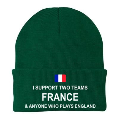 I Support Two Team France And Anyone Who Plays England Knit Cap Winter Beanie