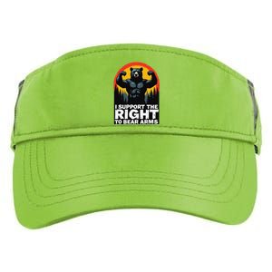 I Support The Right To Bear Arms Retro Bear Design Adult Drive Performance Visor