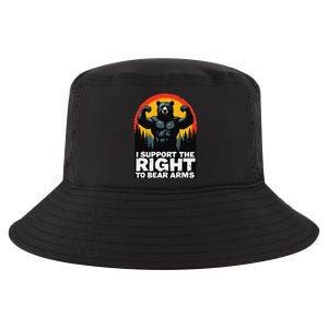 I Support The Right To Bear Arms Retro Bear Design Cool Comfort Performance Bucket Hat