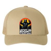 I Support The Right To Bear Arms Retro Bear Design Yupoong Adult 5-Panel Trucker Hat