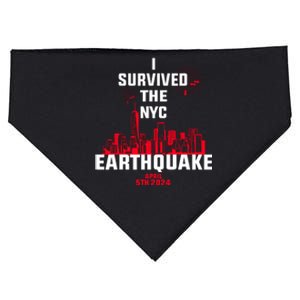 I Survived The Nyc Earthquake 2024 USA-Made Doggie Bandana