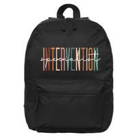 Intervention Specialist Teacher Squad Early Intervention 16 in Basic Backpack