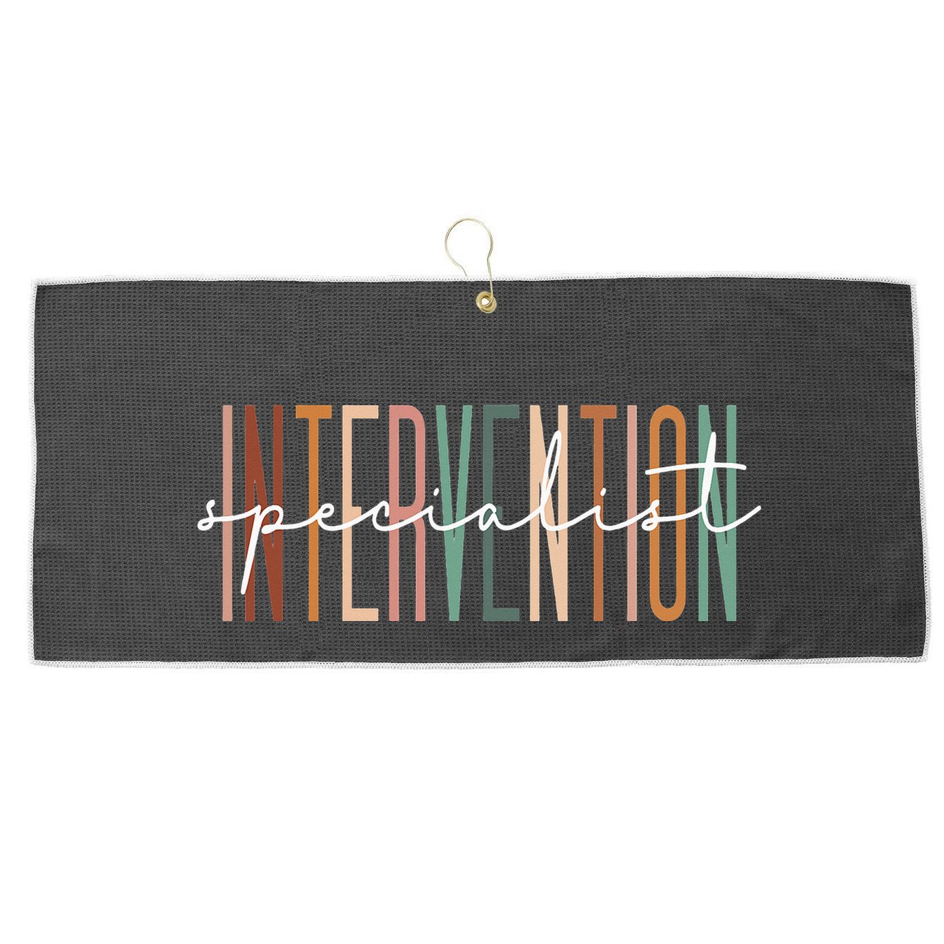 Intervention Specialist Teacher Squad Early Intervention Large Microfiber Waffle Golf Towel