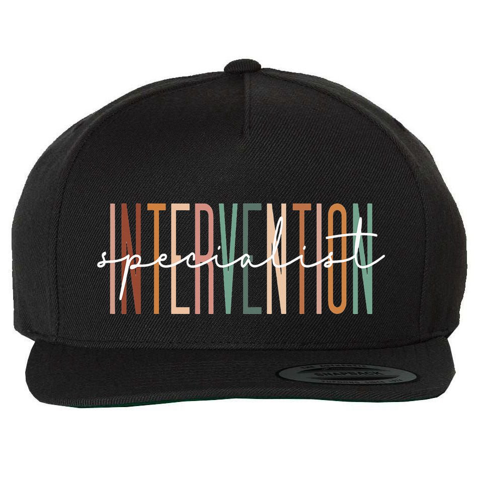 Intervention Specialist Teacher Squad Early Intervention Wool Snapback Cap