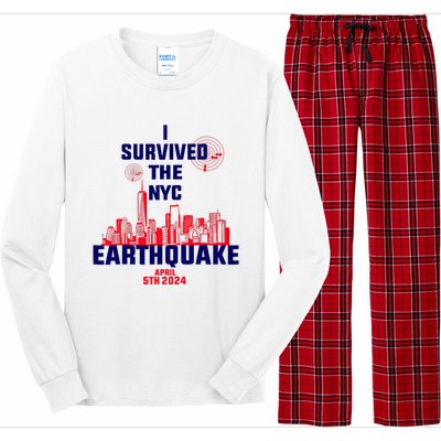 I Survived The Nyc Earthquake 2024 Long Sleeve Pajama Set