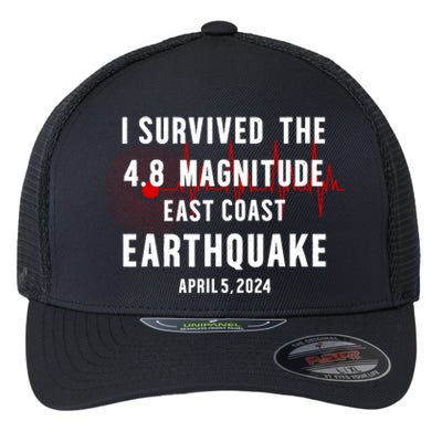 I Survived The Nyc Earthquake 2024 Flexfit Unipanel Trucker Cap