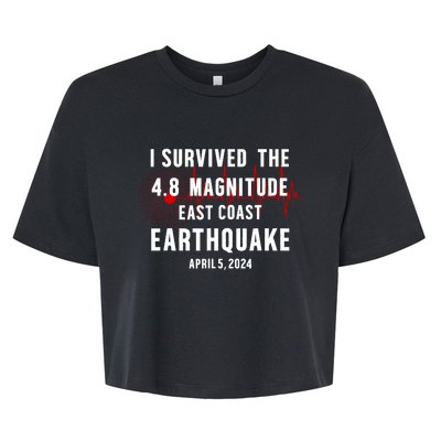 I Survived The Nyc Earthquake 2024 Bella+Canvas Jersey Crop Tee