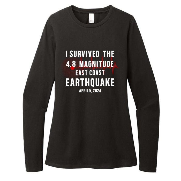 I Survived The Nyc Earthquake 2024 Womens CVC Long Sleeve Shirt