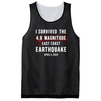 I Survived The Nyc Earthquake 2024 Mesh Reversible Basketball Jersey Tank