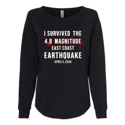 I Survived The Nyc Earthquake 2024 Womens California Wash Sweatshirt