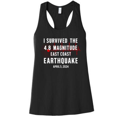 I Survived The Nyc Earthquake 2024 Women's Racerback Tank