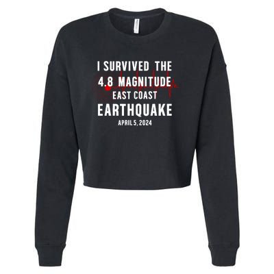 I Survived The Nyc Earthquake 2024 Cropped Pullover Crew