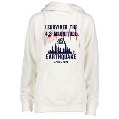 I Survived The Nyc Earthquake 2024 Womens Funnel Neck Pullover Hood