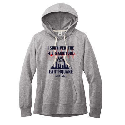 I Survived The Nyc Earthquake 2024 Women's Fleece Hoodie